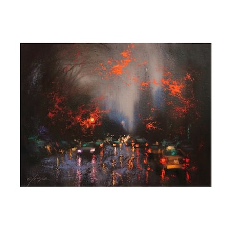 Chin H. Shin 'Rainy Day 6' Canvas Art,18x24